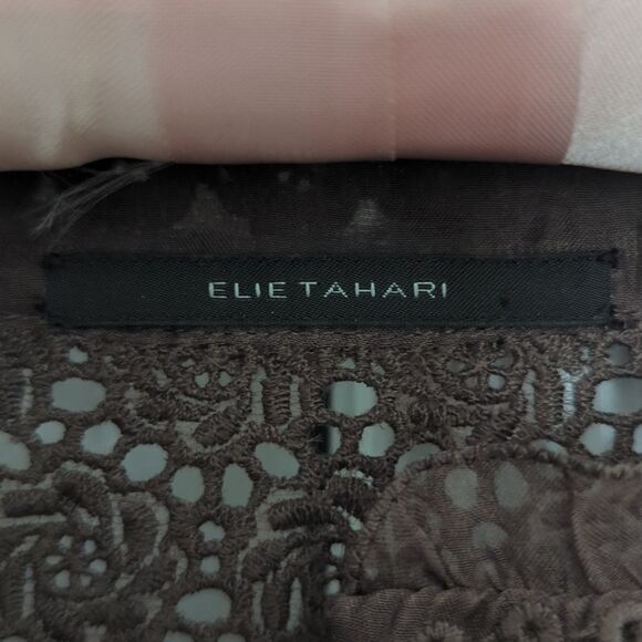 Elie Tahari Crochet Mini Dress Embroidered Small - Picture 4 of 11